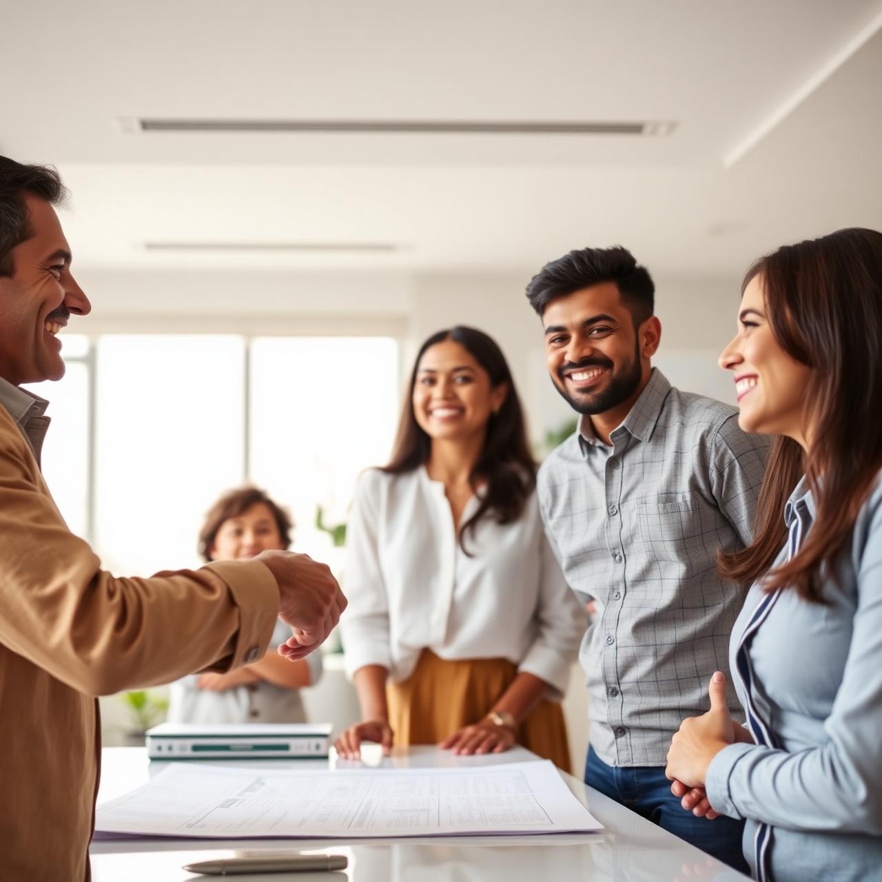 Green Leaf Properties VIP Housing and Properties expert consultation with a happy family