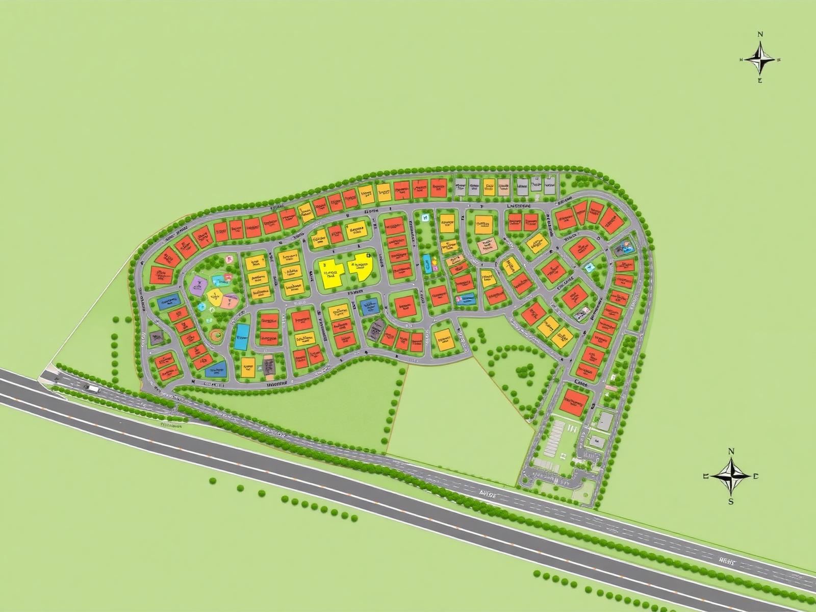 Emerald City premium villa plots T.Kallupatti Madurai — master layout plan