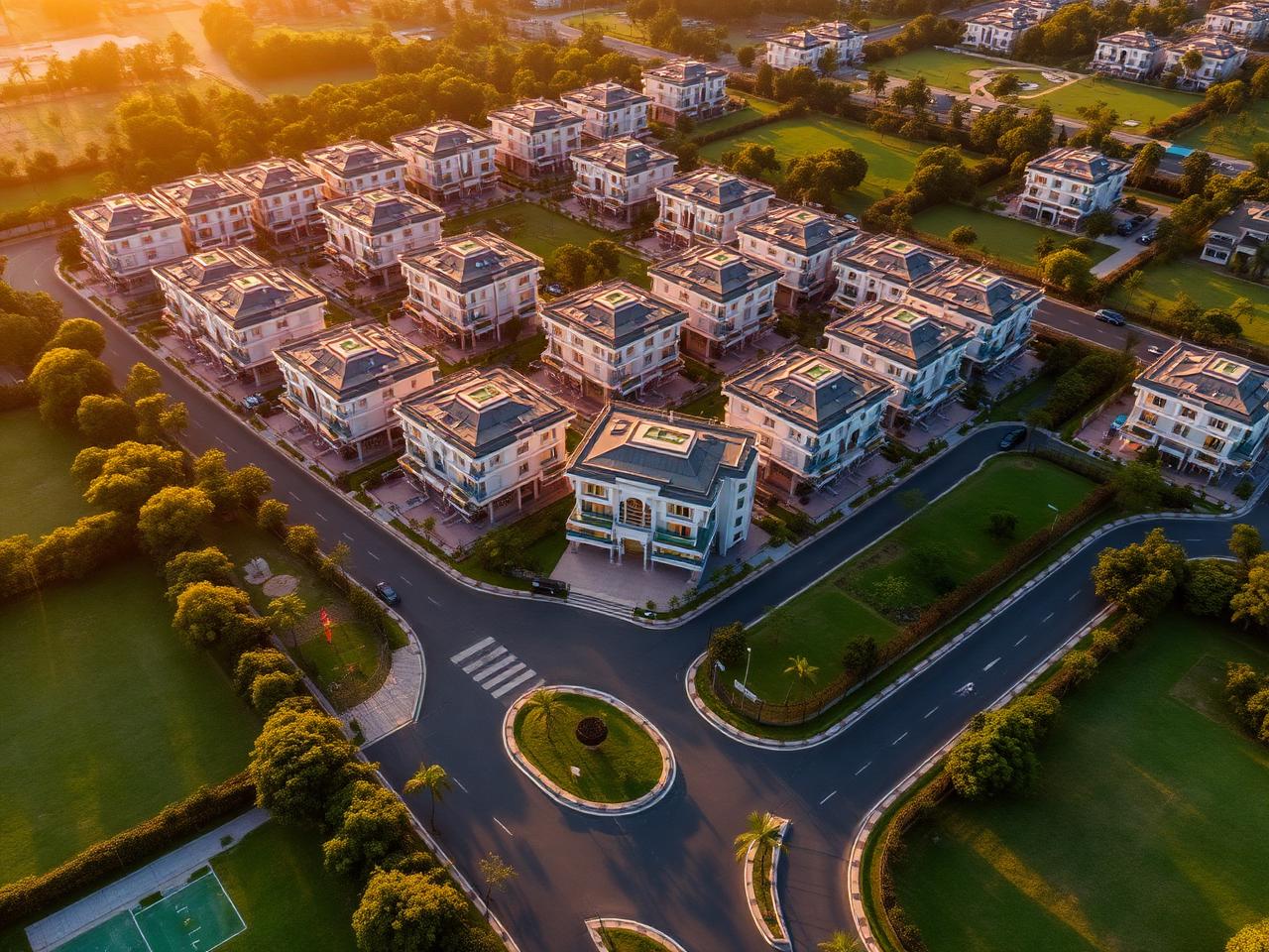 VIP Viruksham aerial view premium villa community Chengalpattu